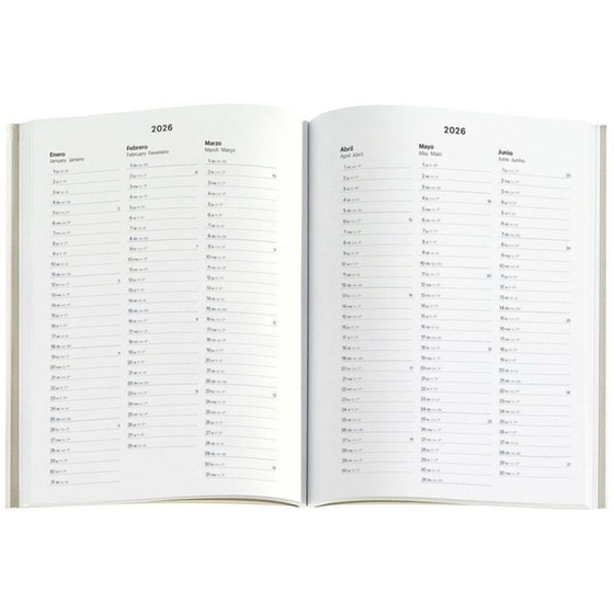 Ημερολόγιο Εβδομαδιαίο Miquelrius 2026 Back 2 Basics Sewn Γκρι image 3