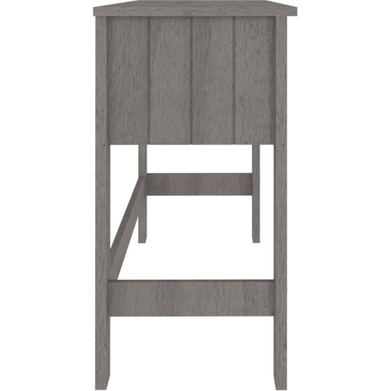Γραφείο VidaXL Hamar από Μασίφ Ξύλο Πεύκου 110x40x75 cm - Ανοιχτό Γκρι image 5