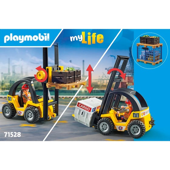 PLAYMOBIL® My Life Περονοφόρο ανυψωτικό όχημα με φορτία (71528) image 5