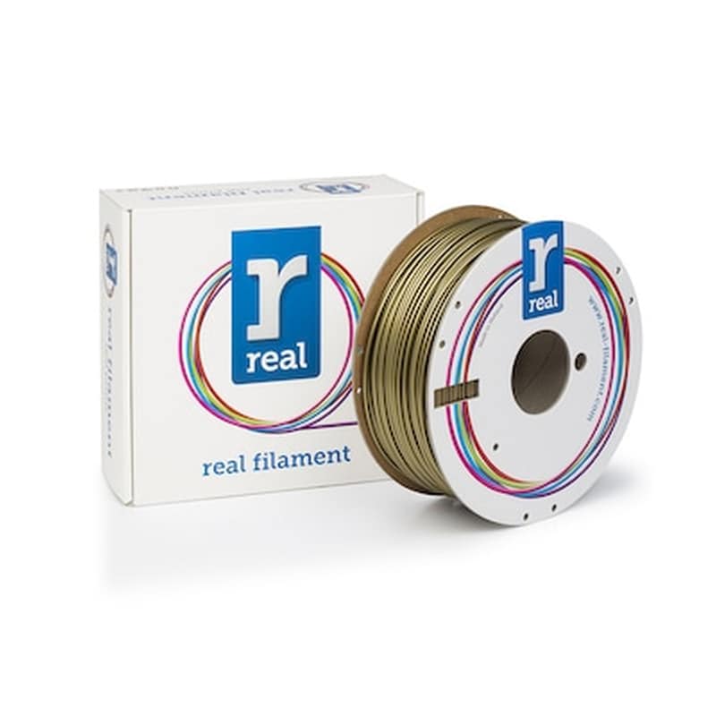 REAL FILAMENTS Real Pla 3d Printer Filament - Gold - Spool Of 1kg - 2.85mm (refplagold1000mm3)