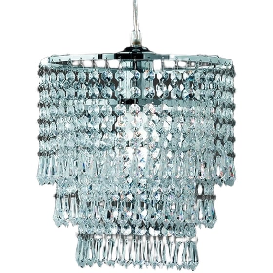 Trio Lighting Orient Κρεμαστό Φωτιστικό Ασημί με Κρύσταλλα για Ντουί E27 25x160εκ. image 0