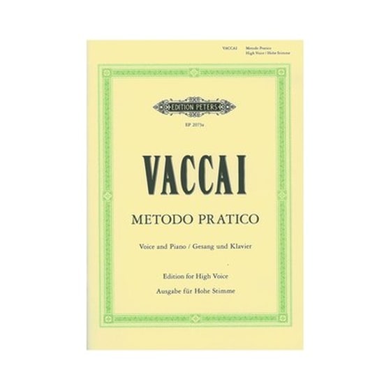 Edition Peters Vaccai - Practical Method For High Voice - Piano Βιβλίο Για Φωνή Και Πιάνο image 1