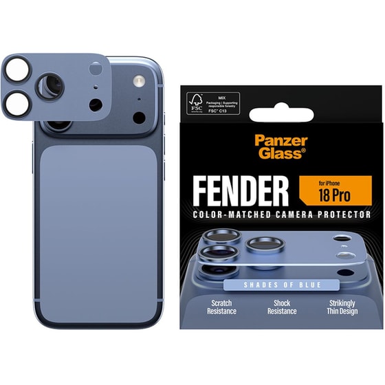 Προστατευτικό καμερών Apple iPhone 18 Pro - PanzerGlass Fender Camera Protector - Blue image 1