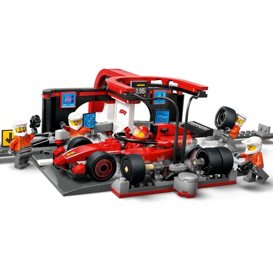 LEGO® City F1® Pit Stop & Pit Crew with Ferrari Car (60443) image 4