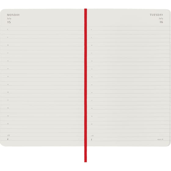 Ημερολόγιο Ημερήσιο Moleskine 2024 12M L Scar. Red Μαλακό image 2
