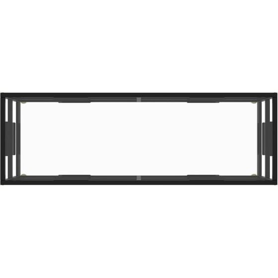 Έπιπλο Τηλεόρασης VidaXL Γυαλί 100x40x40cm - Μαύρο image 3