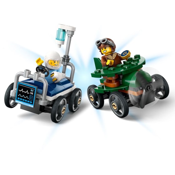 LEGO® City Airplane vs. Hospital Bed Race Car Pack (60459) image 3