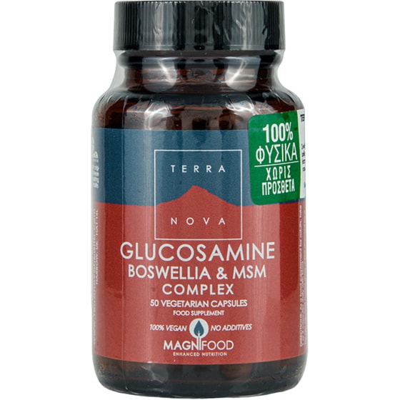 Ειδικό Συμπλήρωμα Terranova Glucosamine, Boswellia & MSM Complex - 50 κάψουλες image 0