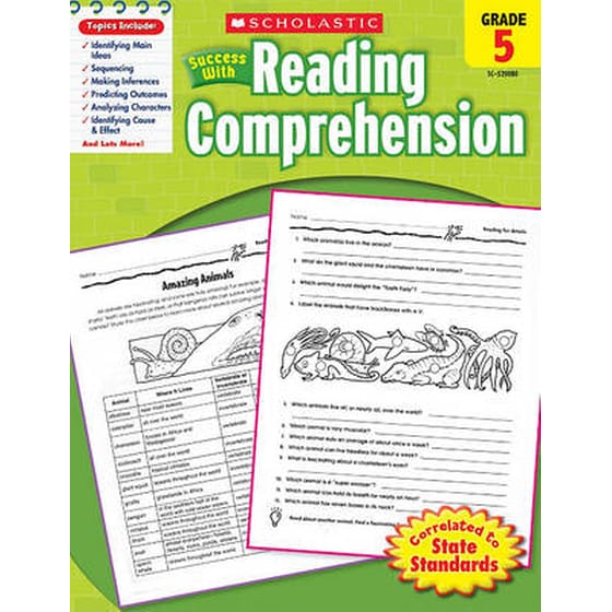 Scholastic Success with Reading Comprehension: Grade 5 Workbook image 0