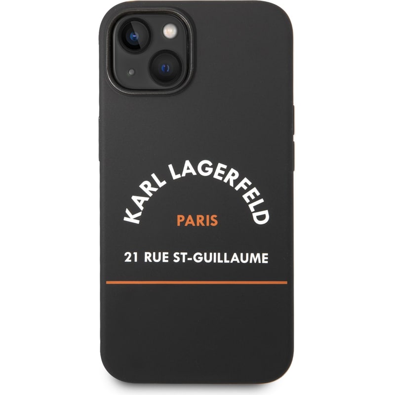 KARL LAGERFELD Θήκη Apple iPhone 14 Plus - Karl Lagerfeld “Rue St. Guillaume Logo Collection” Hard Case - Black