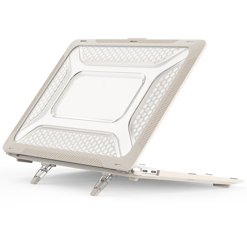 SONIQUE Τσάντα Laptop Sonique Icy Guardian με Βάση Στήριξης για Apple MacBook Air 13 (2018/2020) - Μπεζ