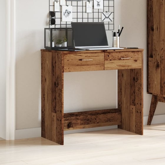 Γραφείο VidaXL από Επεξεργασμένο Ξύλο 80x40x75 cm - Όψη Παλαιού Ξύλου image 1