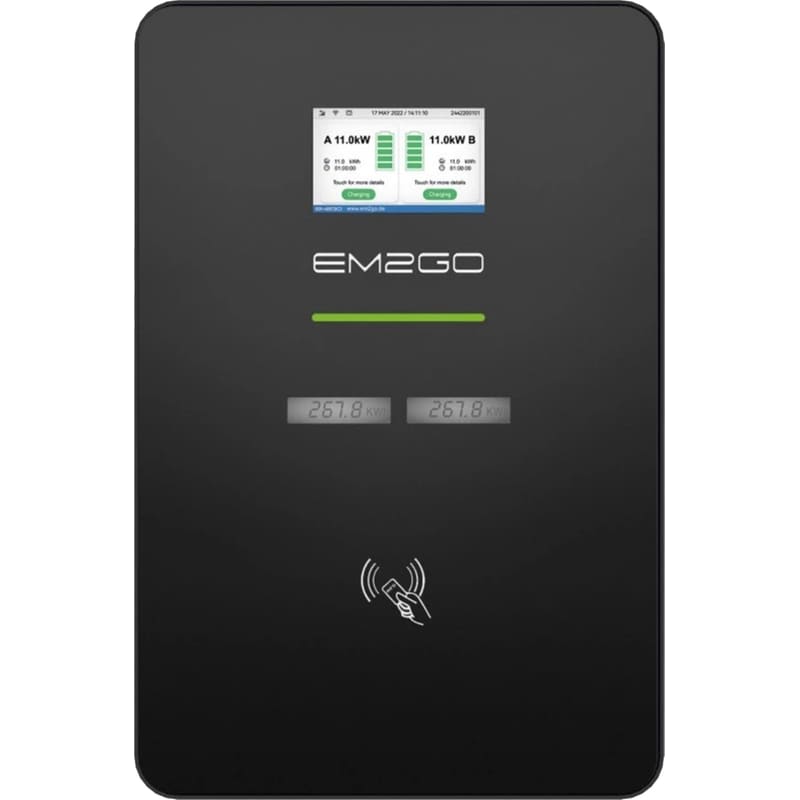 Φορτιστής Αυτοκινήτου EM2GO Wallbox 22 kW – Μαύρο