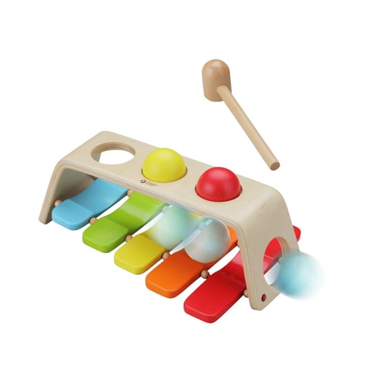 Classic World Ξύλινο Παιχνίδι 2 σε 1 Ξυλόφωνο με Μπάλες και Σφυράκι image 1
