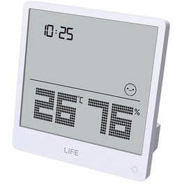 Ψηφιακό θερμόμετρο και υγρόμετρο εσωτερικού χώρου Life Simple - White