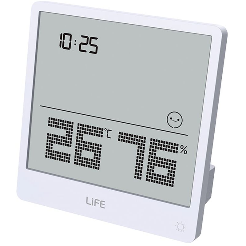 Ψηφιακό θερμόμετρο και υγρόμετρο εσωτερικού χώρου Life Simple - White