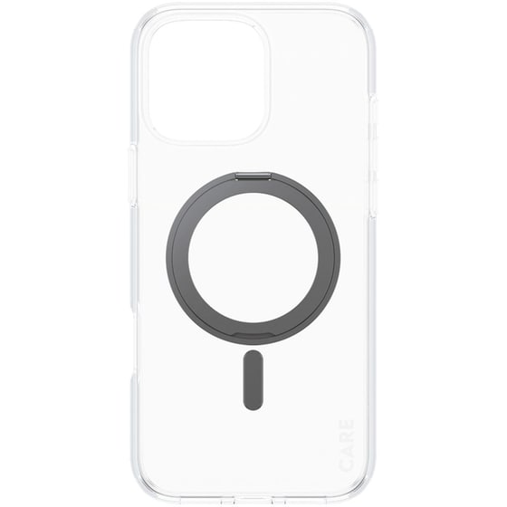 Θήκη Apple iPhone 16 Pro Max - PanzerGlass MagSafe Kickstand Case - Transparent with Black Stand image 2
