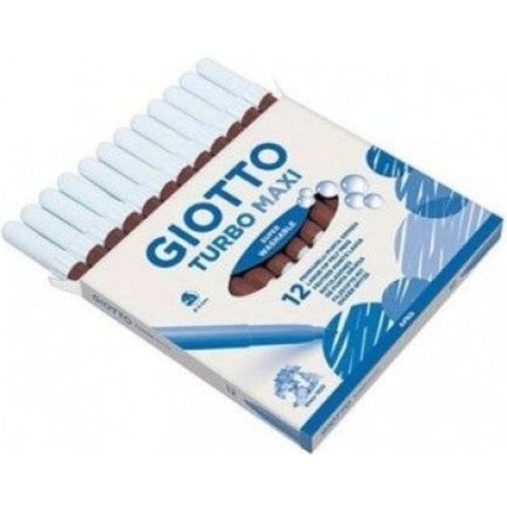 Μαρκαδόροι Giotto Turbo Maxi Χοντροί Καφέ 12 Τεμάχια image 0
