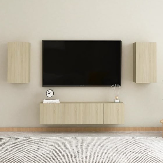 Έπιπλο Τηλεόρασης VidaXL από Μοριοσανίδα 30.5x30x60cm - Μπεζ image 3