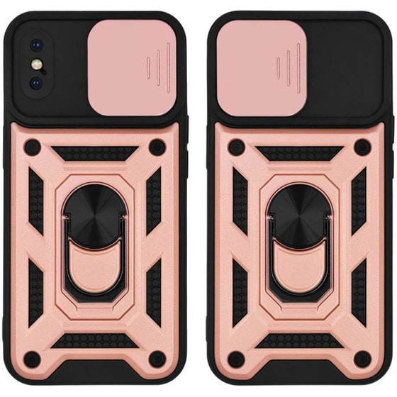 Θήκη Apple iPhone XS - Sonique Ring Armor Campro - Ροζ Χρυσό image 0