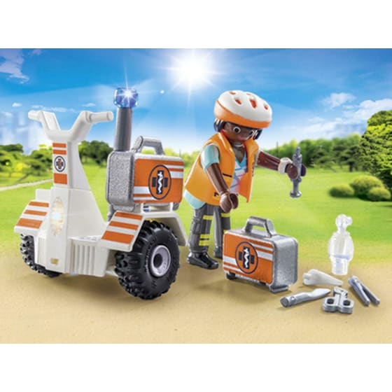 PLAYMOBIL® City Life Διασώστρια με Self-Balance Scooter (70052) image 4