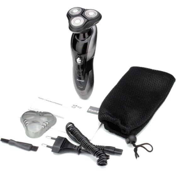 Ξυριστική Μηχανή KEMEI KM-9006 3D Προσώπου για Υγρό και Στεγνό Ξύρισμα Επαναφορτιζόμενη image 2
