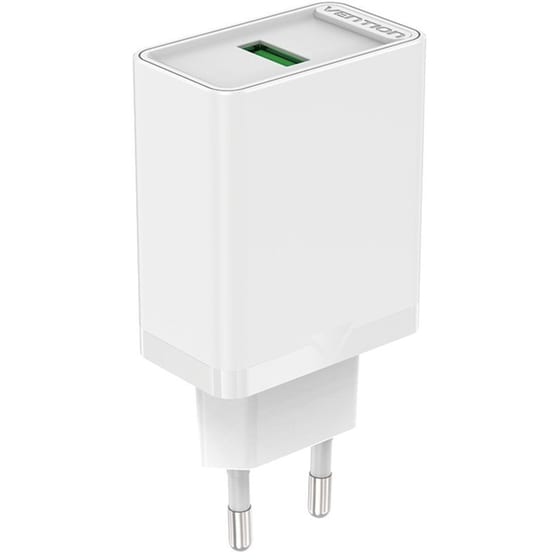 Φορτιστής Πρίζας Vention FABW0‑EU USB-A 18 W - Λευκό image 1