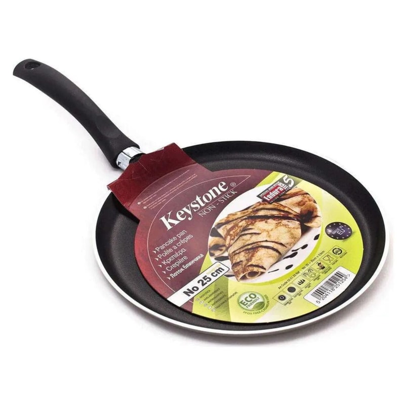 KEYSTONE KEYSTONE 02.51.25 25 cm Μαύρο Κρεπιέρα Τηγάνι Κρέπας