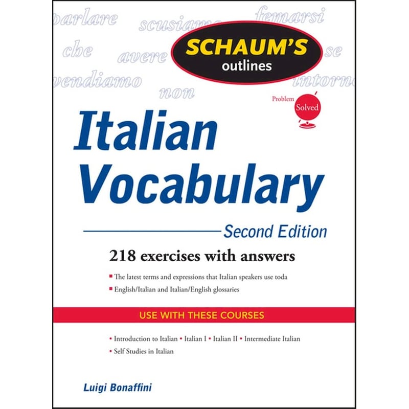 Schaums Outline of Italian Vocabulary, Second Edition
