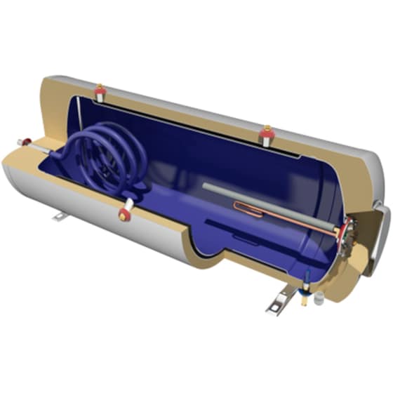 Ηλιακός Θερμοσίφωνας NOBEL Classic Inox 200L/4τμ Διπλής Ενέργειας Ταράτσας image 3