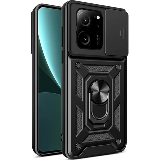 Θήκη Xiaomi 13T / 13T Pro - Bodycell Armor Slide Ring Holder - Black image 0