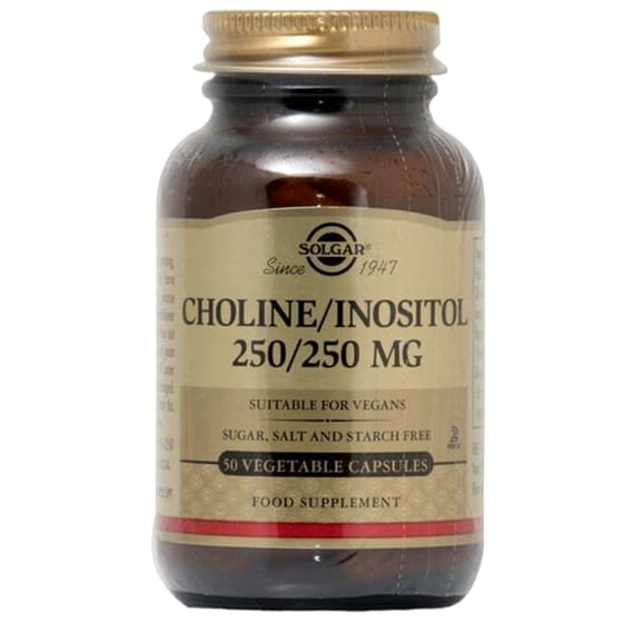 Ειδικό Συμπλήρωμα Διατροφής Solgar Choline/Inositol 250mg - 50 κάψουλες image 0
