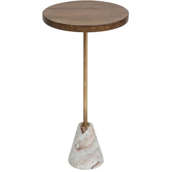 Τραπεζάκι Σαλονιού Spitishop από Ξύλο Φ35.5x69cm - Καφέ image 0