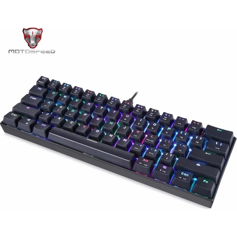 MOTORSPEED Motospeed CK61 Gaming Ενσύρματο Μηχανικό Πληκτρολόγιο 60% με Outemu Red διακόπτες και RGB φωτισμό (GR)