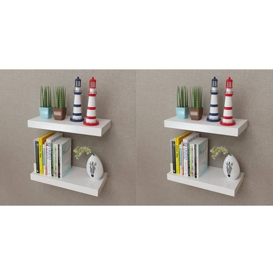 Ράφια Τοίχου VidaXL από MDF 40x20x3.8 cm 4 Τμχ -  Λευκό image 2