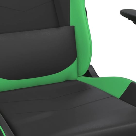 Καρέκλα Gaming VIDAXL 345414 με Υποπόδιο από Τεχνητό Δέρμα - Μαύρο image 5