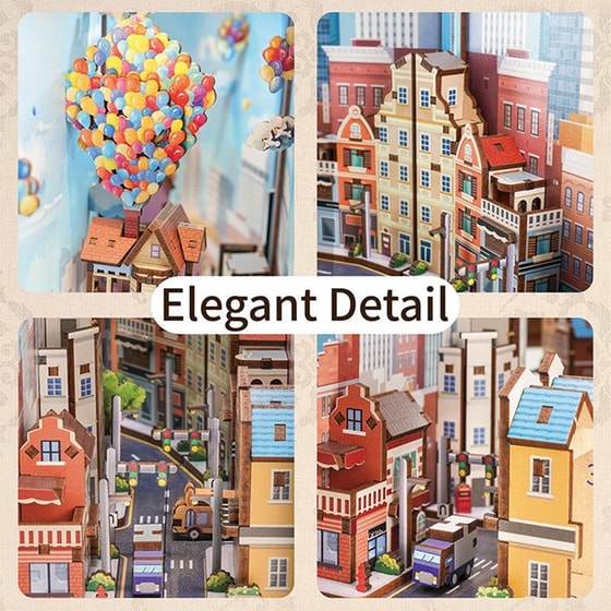 DIY 3D Puzzle Book Nook Kit Βιβλιοστάτης - Travel With The Wind image 2