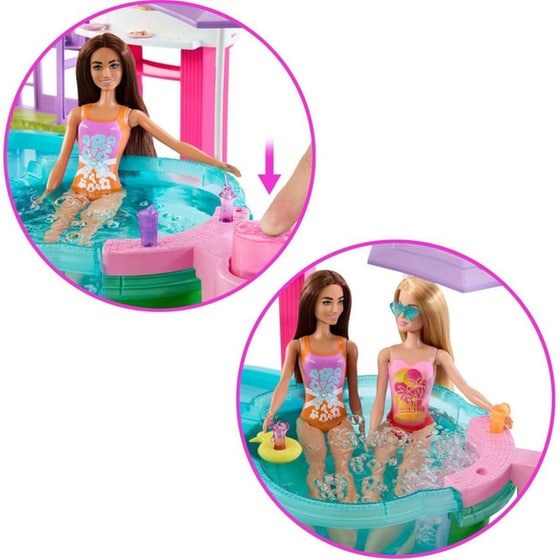 Barbie Dream Pool Playset With Slide & Bubbling Hot Tub image 7