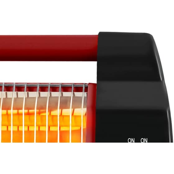LEXICAL LQH-8020-4 Σόμπα Χαλαζία 1200W Μαύρο-Κόκκινο image 1