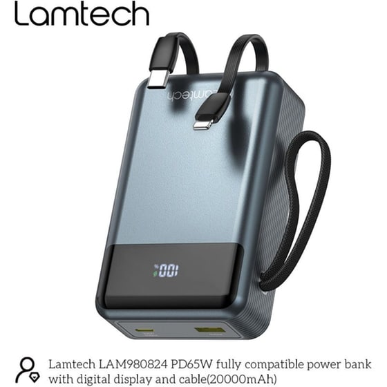Powerbank Lamtech LAM980824 20.000 mAh 65W - Blue image 1
