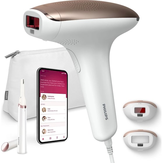 Σετ Αποτριχωτική Μηχανή PHILIPS Lumea BRI921/00 & Trimmer με Τεχνολογία IPL για Σώμα & Πρόσωπο Λευκό/Ροζ image 0
