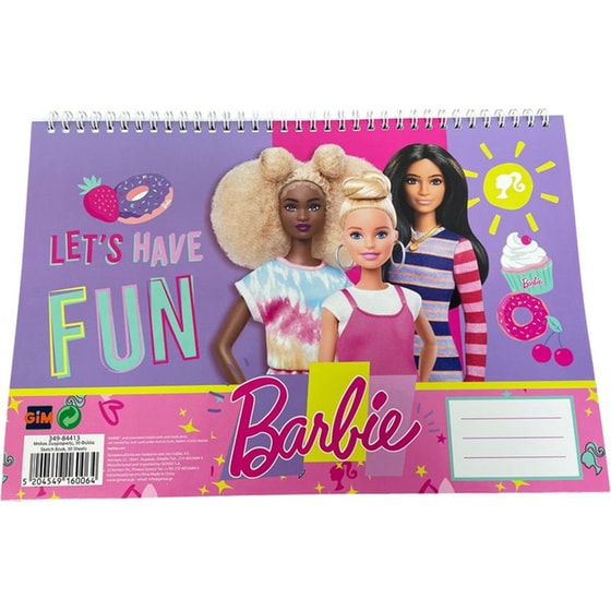 Μπλοκ Ζωγραφικής Gim Α4 Σπιράλ Barbie 30 Φύλλων image 0