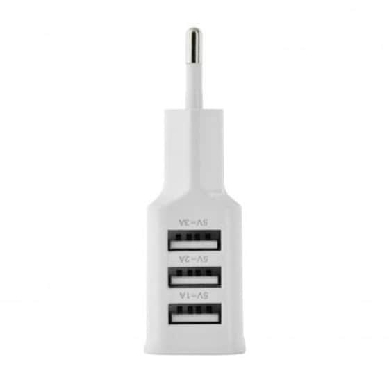 Φορτιστής Πρίζας Lamtech 3xUsb 2.1A - White image 3