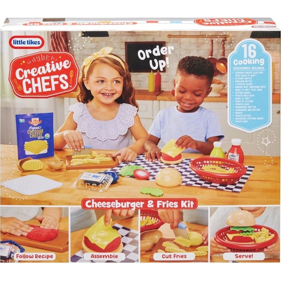 Σετ Πλαστοζυμαράκια Little Tikes Creative Chefs Σετ Μπέργκερ με Πατάτες image 4