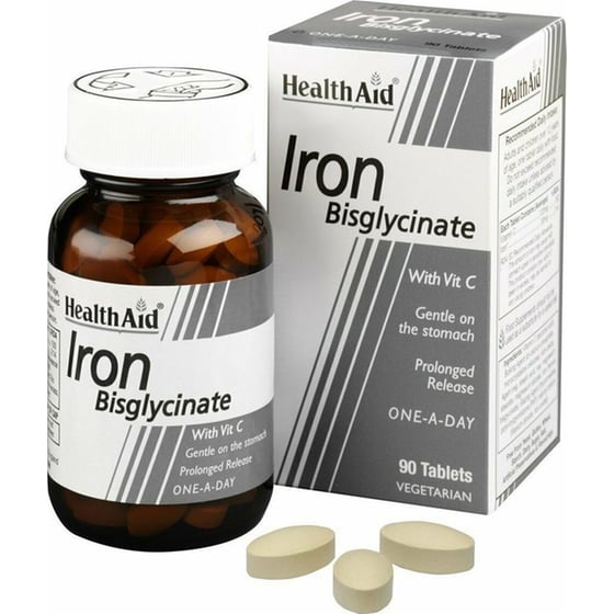 Ειδικό Συμπλήρωμα Διατροφής Health Aid - Iron Bisglycinate With Vitamin C - 30 Ταμπλέτες image 0