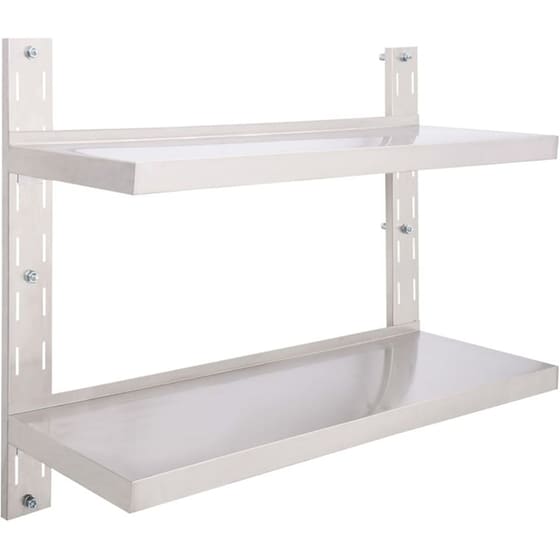 Ράφι Τοίχου VidaXL από Ανοξείδωτο Ατσάλι 100x30 cm - Γκρι image 0