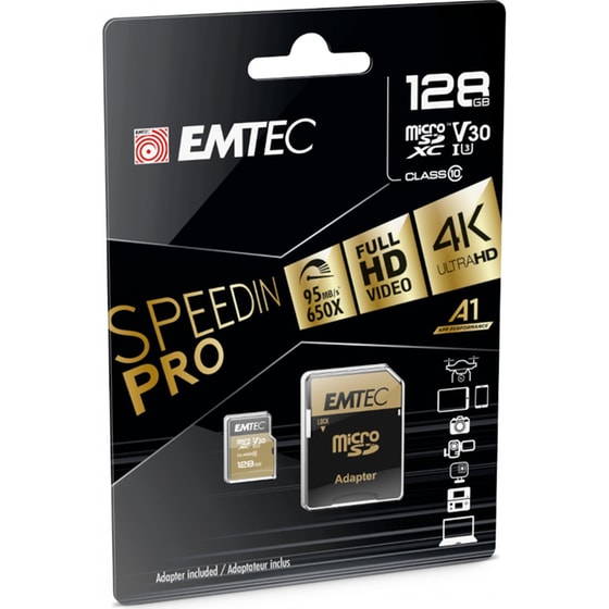 Emtec Speedin microSDXC 128GB Class 10 U3 V30 A1 UHS-I image 1