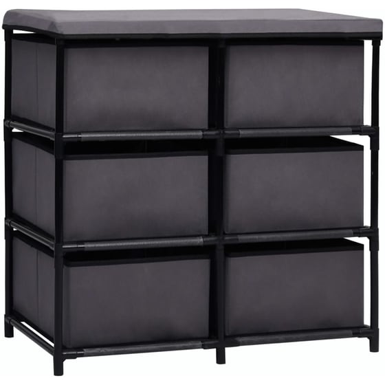 Ντουλάπι VidaXL από Ατσάλι με 6 Συρτάρια 55x29x55 cm - Γκρι image 4