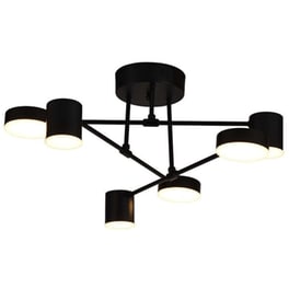 Φωτιστικό Πλαφονιέρα Viokef Uno 4268200 Led από Αλουμίνιο/Ατσάλι - Μαύρο