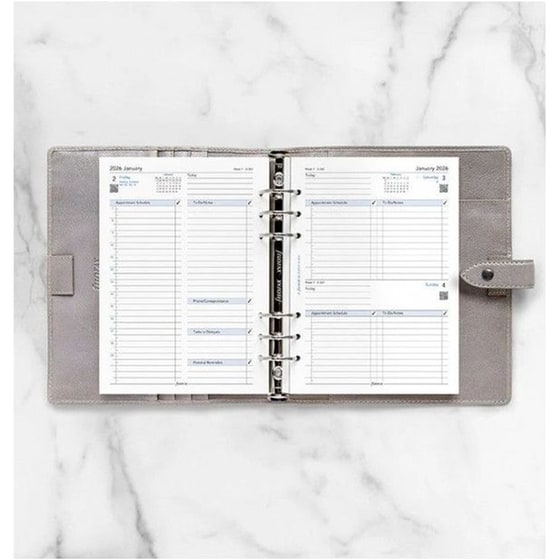 Ανταλλακτικά Φύλλα Ημερολογίου Filofax 2026 Eng-Greek Ημερήσιο A5 image 3